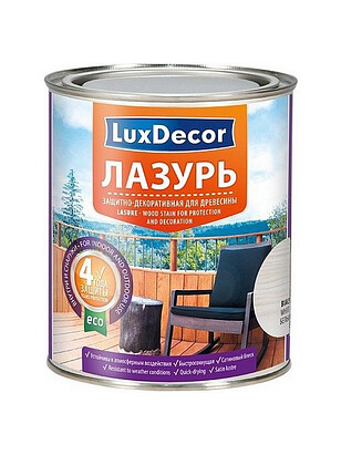 Лазурь LuxDecor для древесины Белый, 0,75л 238x286 в Материке
