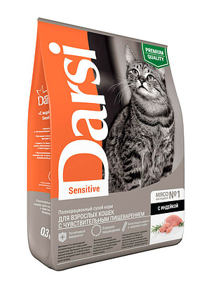 Корм для кошек Darsi Sensitive индейка (0,3кг) 238x286 в Материке