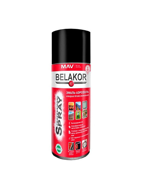 Эмаль аэроз. BELAKOR17 алкид. RAL9005 глянцевая, 520мл 495x660 Эмаль аэроз. BELAKOR17 алкид. RAL9005 глянцевая, 520мл 495x660 в Материке