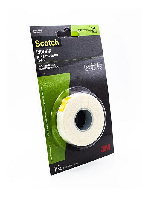 Лента двусторонняя белая Scotch 9536-W 12мм*2м*1,1мм 495x660 Лента двусторонняя белая Scotch 9536-W 12мм*2м*1,1мм 495x660 в Материке