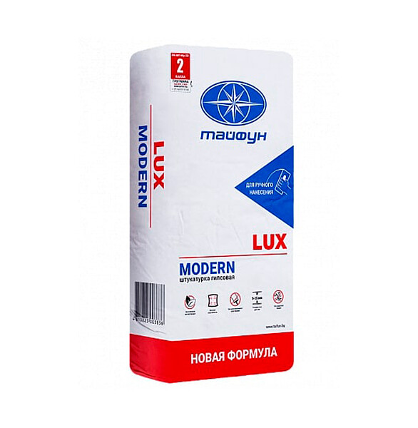 Штукатурка Тайфун LUX MODERN гипсовая, 30кг 586x674 Штукатурка Тайфун LUX MODERN гипсовая, 30кг 586x674 в Материке