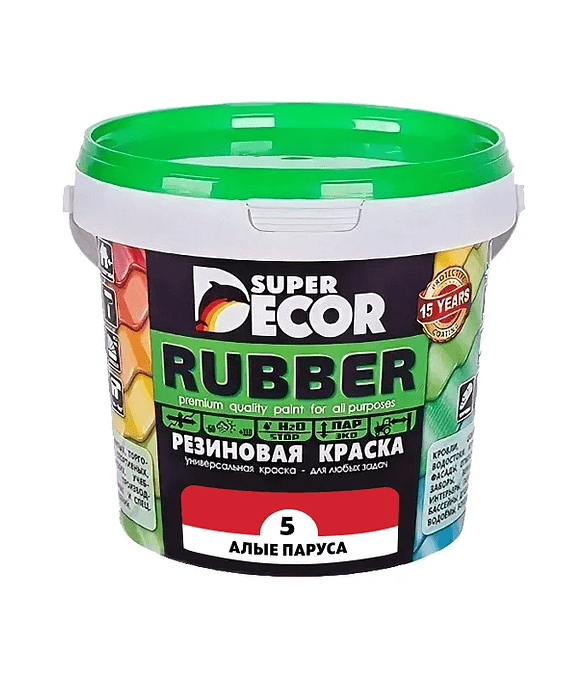 Краска резиновая SUPER DECOR №05 Алые паруса, 1кг 586x674 Краска резиновая SUPER DECOR №05 Алые паруса, 1кг 586x674 в Материке