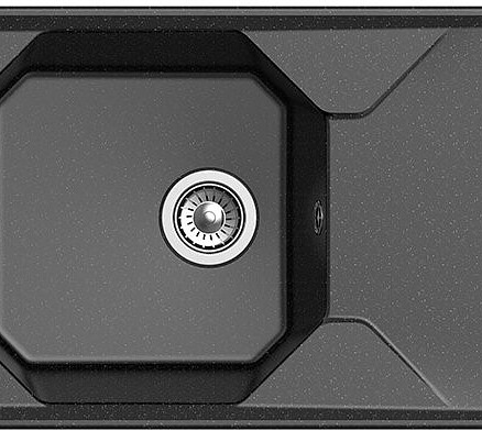 Мойка GRANFEST GF-U-740L 740x500мм иск.мрамор-черный (сифон в комплекте) 438x503 в Материке - Вариант 2