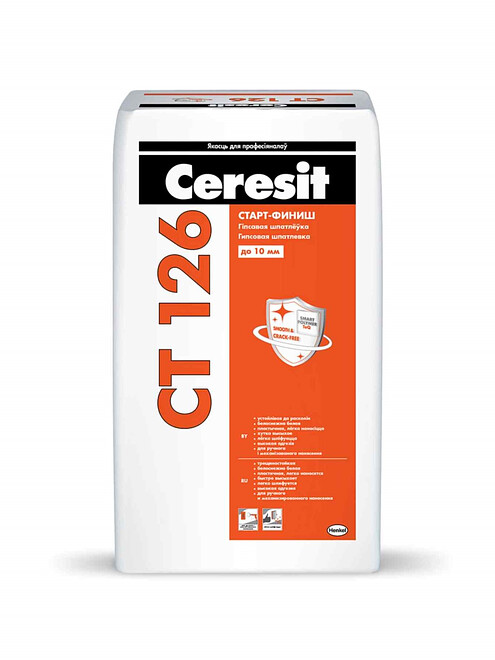 Шпатлевка CERESIT CT 126 гипсовая, 20кг 495x660 Шпатлевка CERESIT CT 126 гипсовая, 20кг 495x660 в Материке