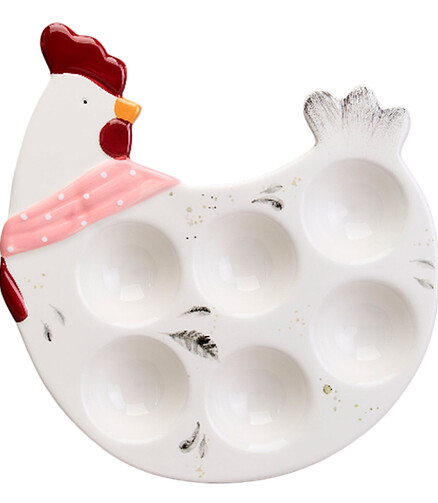 Блюдо д/яиц керам. Lefard Funny hens 358-2293 на 6 шт 24,3х22х3см 438x503 в Материке