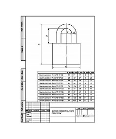 Замок навесной AVERS PD-01-63