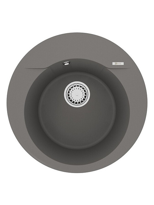 Мойка SULA D500мм круглая кварцгранит-серый шелк с сифоном 495x660 Мойка SULA D500мм круглая кварцгранит-серый шелк с сифоном 495x660 в Материке