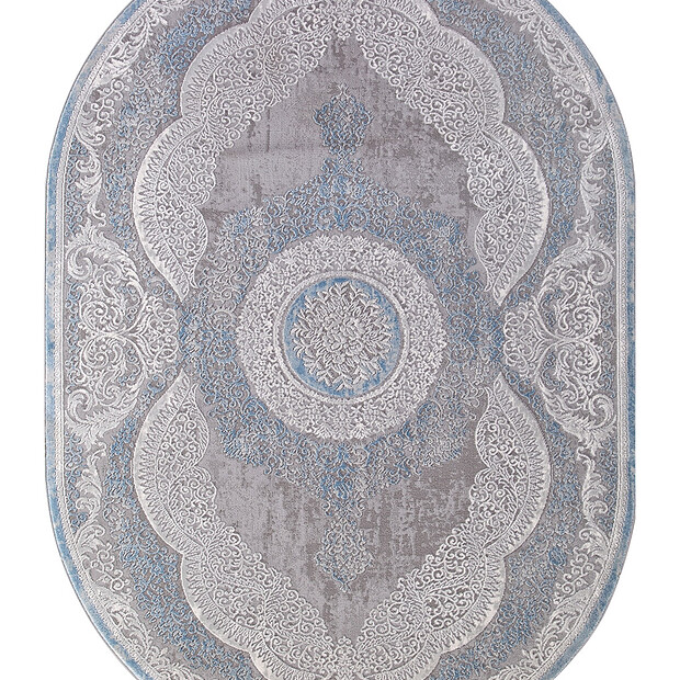 Ковер ARMINA 03880A Blue/Blue 80*150, овал