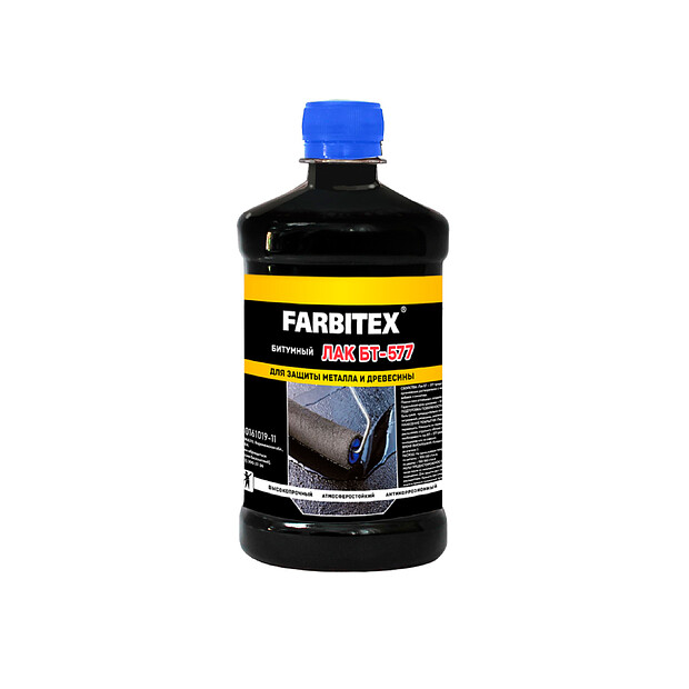 Лак FARBITEX БТ-577 битумный 0,5л