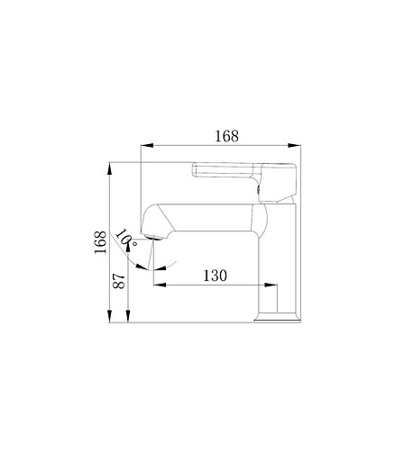 Смеситель COLUMN CLM 26M (для умывальника) хром 438x503 в Материке - Вариант 2