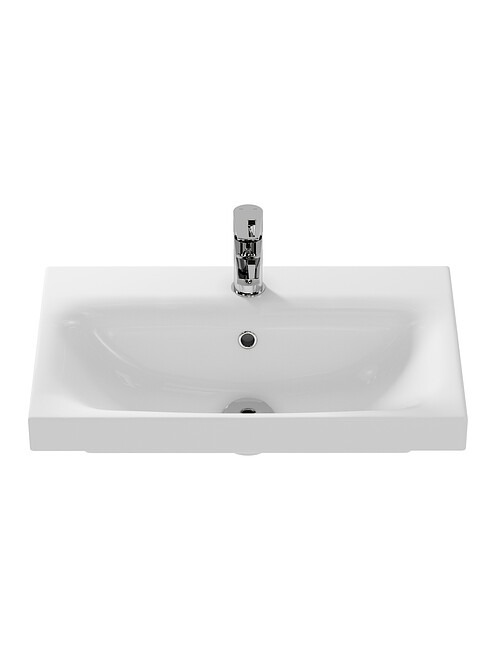 Раковина встраиваемая MODUO SLIM 60см с отверстием 495x660 Раковина встраиваемая MODUO SLIM 60см с отверстием 495x660 в Материке