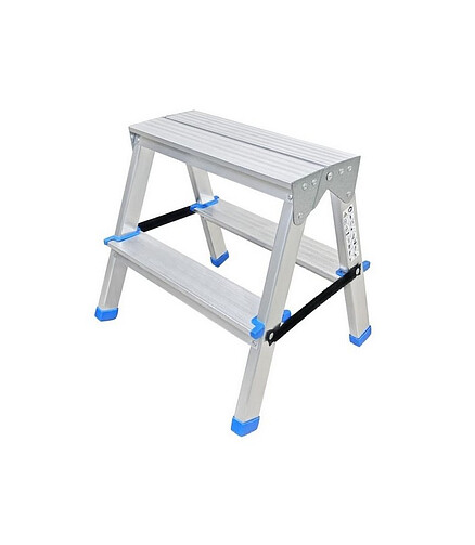 Лестница-стремянка LadderBel алюмин. 2-х сторон. 2-ступ. 438x503 в Материке