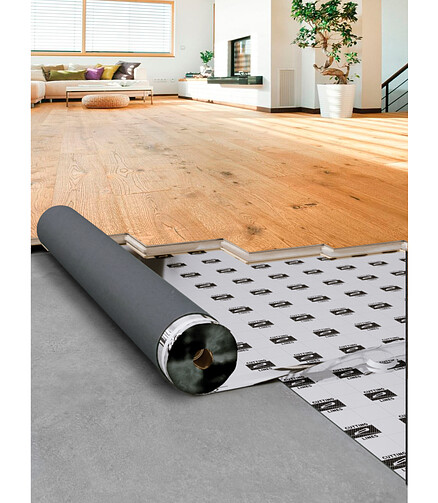 Подложка д/пола A-STEP:OPTIMA SILVER_EVA 1*15м*2мм (1рул=15м2) 438x503 в Материке - Вариант 2