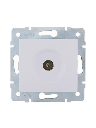 Розетка ТВ Lezard KARINA 707-0288-130 1мест. белый 238x286 в Материке
