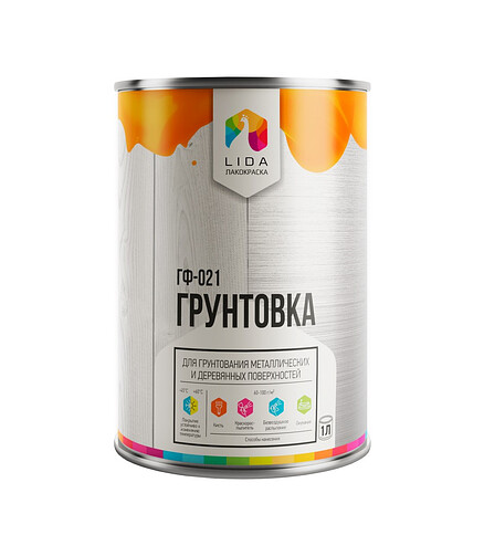 Грунтовка Lida ГФ-021 светло-серая, 1кг 438x503 в Материке