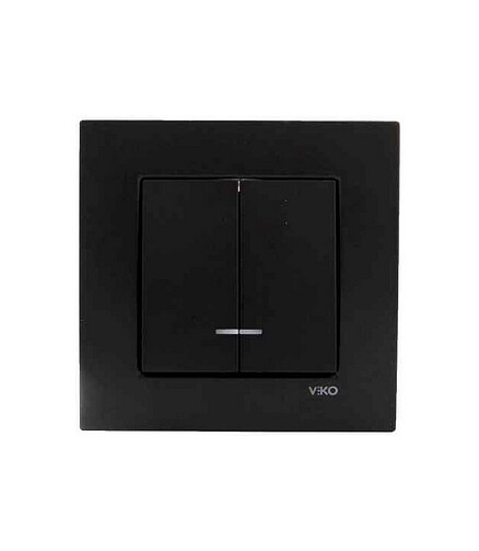 Выключатель Viko NOVELLA 92105550 2кл. подсв. черный 438x503 в Материке