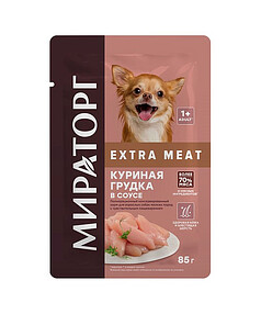 Корм для собак мелких пород WINNER Extra Meat куриная грудка в соусе (85г)