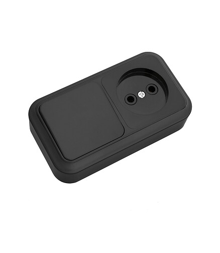 Блок Bylectrica ПРАЛЕСКА В-РЦ-521 выкл. 1кл.+1роз. черный 438x503 в Материке