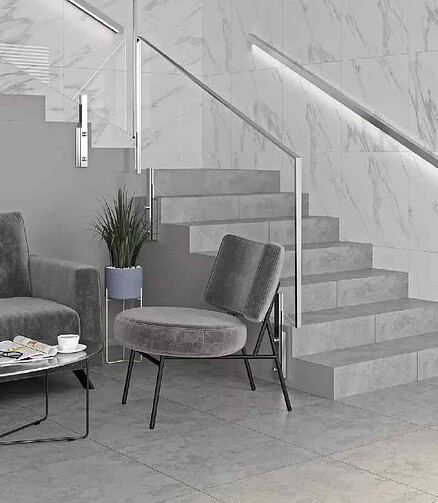 Керамогранит Dako UNICOM 60х60 см 1,8 м2 цвет серый 438x503 в Материке