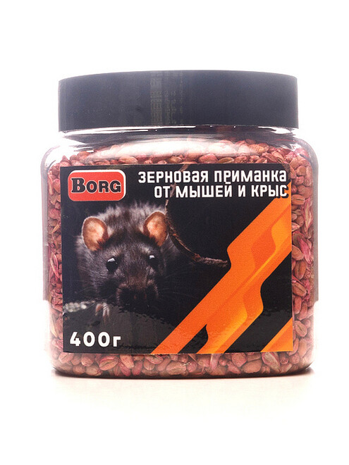 Средство Приманка зерновая от мышей и крыс Borg, родентицид (400гр) 495x660 Средство Приманка зерновая от мышей и крыс Borg, родентицид (400гр) 495x660 в Материке