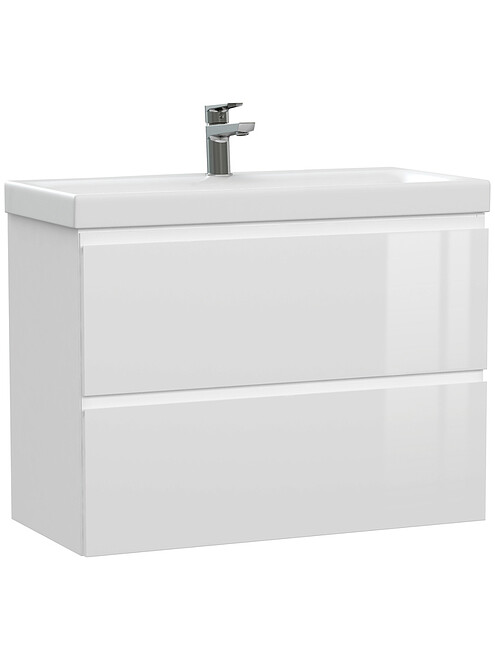 Тумба MODUO SLIM 80 подвесная белая 495x660 Тумба MODUO SLIM 80 подвесная белая 495x660 в Материке