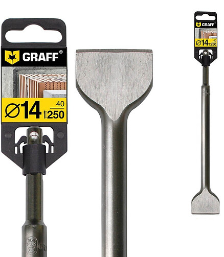 Зубило SDS+ плоское широкое GRAFF 14х250х40мм 438x503 в Материке