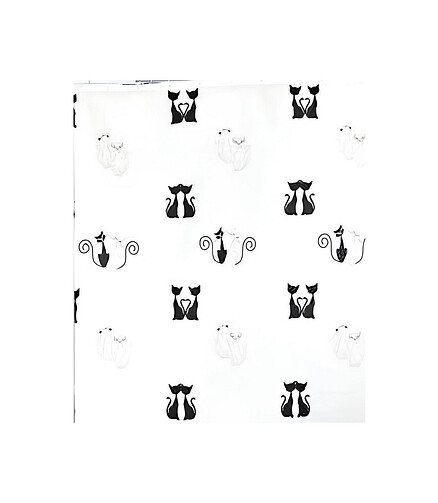 Штора для ванной комнаты BLACK CATS 180х200см (100% полиэстр) 438x503 в Материке