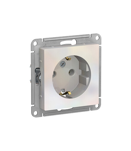 Розетка SE ATLAS Design ATN000443 1мест. с/з жемчуг 438x503 в Материке - Вариант 2
