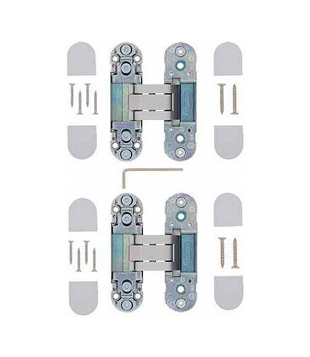 Петля дверная врезная скрытая APECS 110*30-3D-Z-CRM (R15) (уп=2шт) 438x503 в Материке - Вариант 4