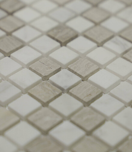 Мозаика каменная MosaicStory PIETRINE 8,8х29,8см цвет серо-белый 438x503 в Материке