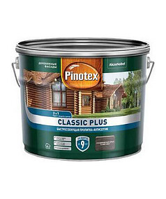 Пропитка-антисептик Pinotex Classic Plus 3 в 1 Скандинавский серый 9л