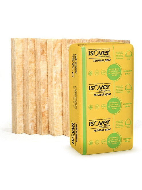 Изоляция ISOVER Теплый Дом-Плита 50x610х1170/Е (Warm House Slab/Y, 9.99м2) 495x660 Изоляция ISOVER Теплый Дом-Плита 50x610х1170/Е (Warm House Slab/Y, 9.99м2) 495x660 в Материке