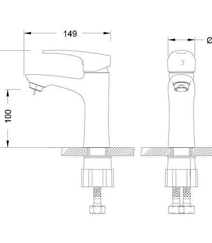 Смеситель LINARA LM0406C (для умывальника) 438x503 в Материке - Вариант 2