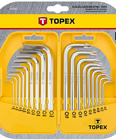 Набор ключей 6-гр.+Torx TOPEX 35D952 18шт/уп.