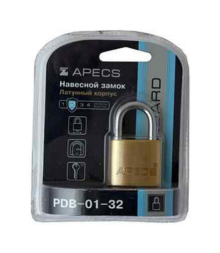 Замок навесной APECS PDB-01-32 (BC1132), латунь 438x503 в Материке - Вариант 2