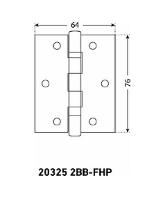 Петля дверная врезная универсальная Аллюр 20325 2BB, латунь 80мм (уп=2шт) 238x286 в Материке - Вариант 3