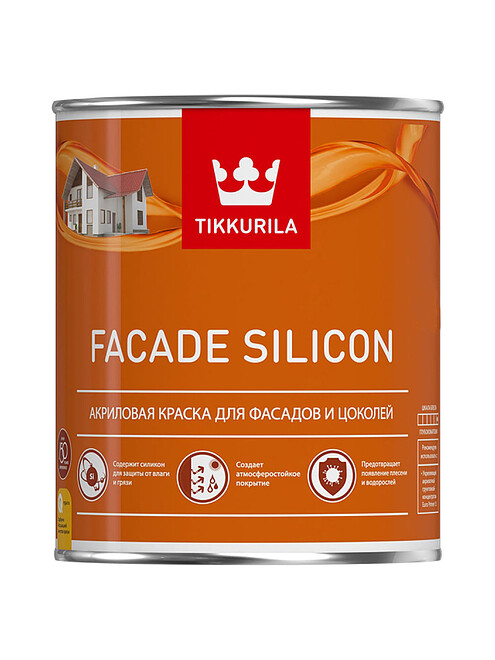 Краска Tikkurila Facade Silicon фасадная C гл/мат, 0,9л 495x660 Краска Tikkurila Facade Silicon фасадная C гл/мат, 0,9л 495x660 в Материке