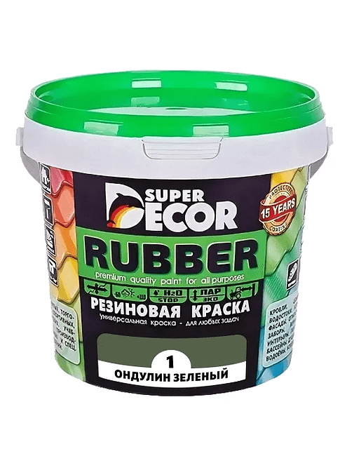 Краска резиновая SUPER DECOR №01 Ондулин зеленый, 1кг 495x660 Краска резиновая SUPER DECOR №01 Ондулин зеленый, 1кг 495x660 в Материке