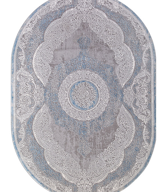 Ковер ARMINA 03880A Blue/Blue 80*150, овал 586x674 Ковер ARMINA 03880A Blue/Blue 80*150, овал 586x674 в Материке