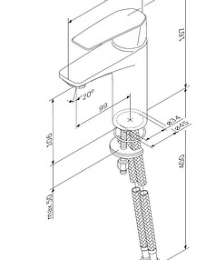 Смеситель GEM F90A02122 (для умывальника) черный