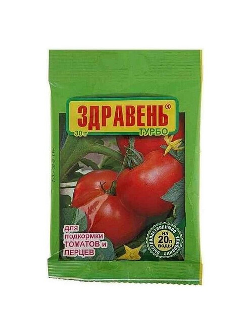 Удобрение для томатов и перцев ЗДРАВЕНЬ ТУРБО быстрорастворимое (30г) 495x660 Удобрение для томатов и перцев ЗДРАВЕНЬ ТУРБО быстрорастворимое (30г) 495x660 в Материке