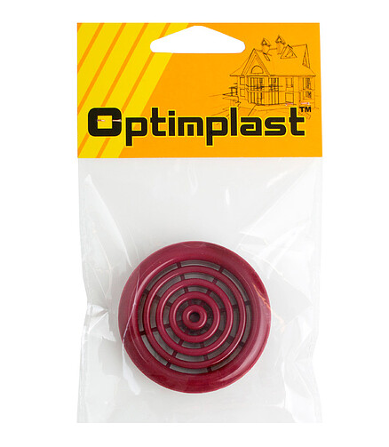 Решетка вент. круглая OptimPlast 48мм махагон 438x503 в Материке