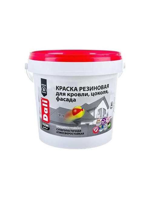Краска DALI резиновая белая, 1,3кг 495x660 Краска DALI резиновая белая, 1,3кг 495x660 в Материке