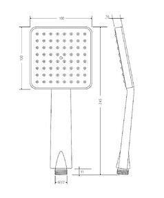 Лейка для душа ViEiR VR1014, 1 режим 238x286 в Материке - Вариант 3