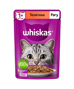 Корм для кошек WHISKAS телятина, рагу (75г) 238x286 в Материке