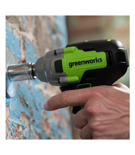 Гайковерт ударный без аккум. GREENWORKS GD24IW400 б/щ 24В 400Нм 438x503 в Материке - Вариант 3