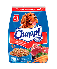Корм для собак CHAPPI Говядина по-домашнему с овощами травами (600г)