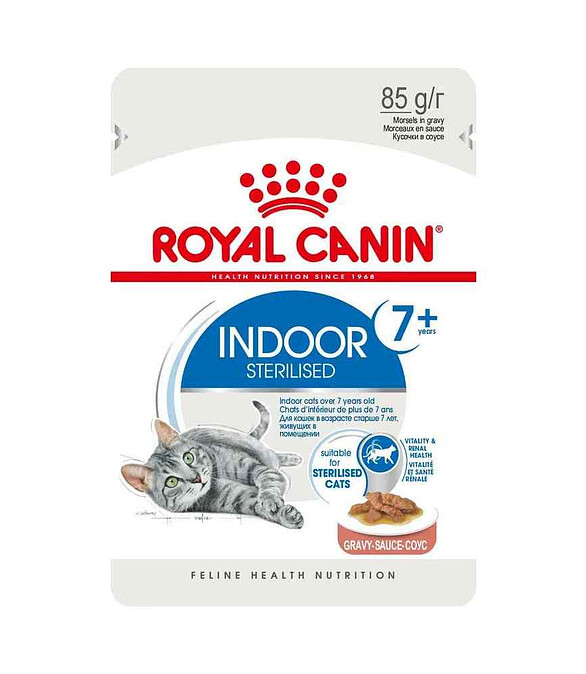 Корм для кошек Royal Canin Indoor Sterilised +7 кусочки в соусе (85г) 586x674 Корм для кошек Royal Canin Indoor Sterilised +7 кусочки в соусе (85г) 586x674 в Материке
