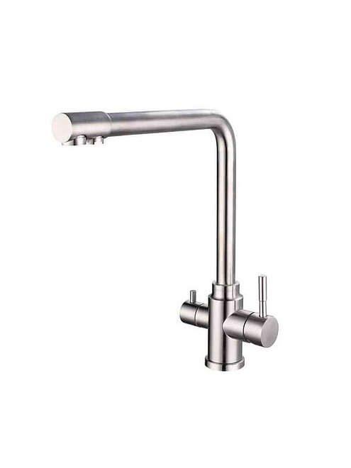 Смеситель ESKO K24 (для кухни) на две воды, нерж.сталь 495x660 Смеситель ESKO K24 (для кухни) на две воды, нерж.сталь 495x660 в Материке
