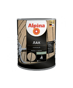 Лак Alpina алкидн.палубный шелковисто-матовый, 2,5л 238x286 в Материке